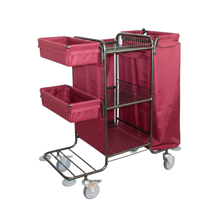 Тележка для горничных универсальная, Модель №1.1 (Бордовый)